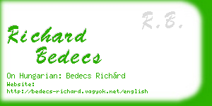 richard bedecs business card