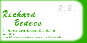 richard bedecs business card